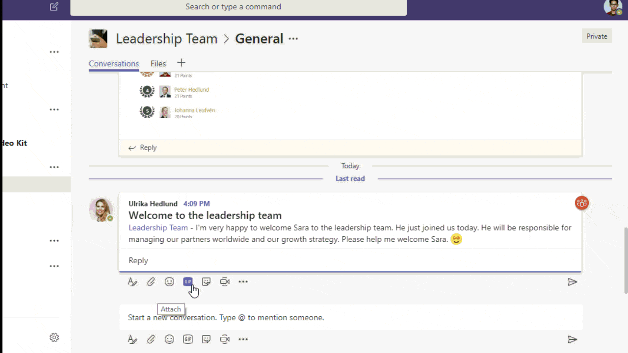 GIF in Microsoft Teams | © Storyals