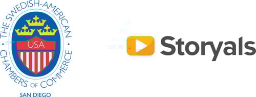 Joint logo SACC San Diego and Storyals wide apart