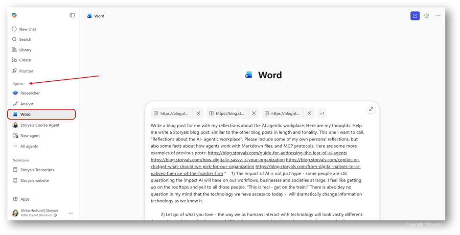 Screenshot AI Agents in Word copyright-1
