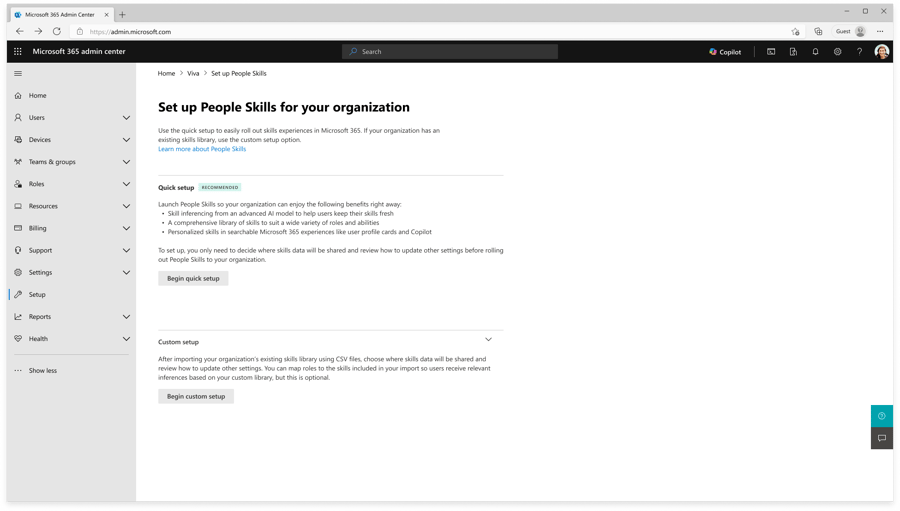 Set up People Skills Expanded View