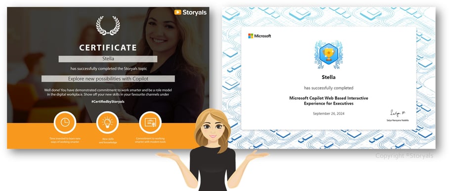 Storyals Certificate and Learn badge