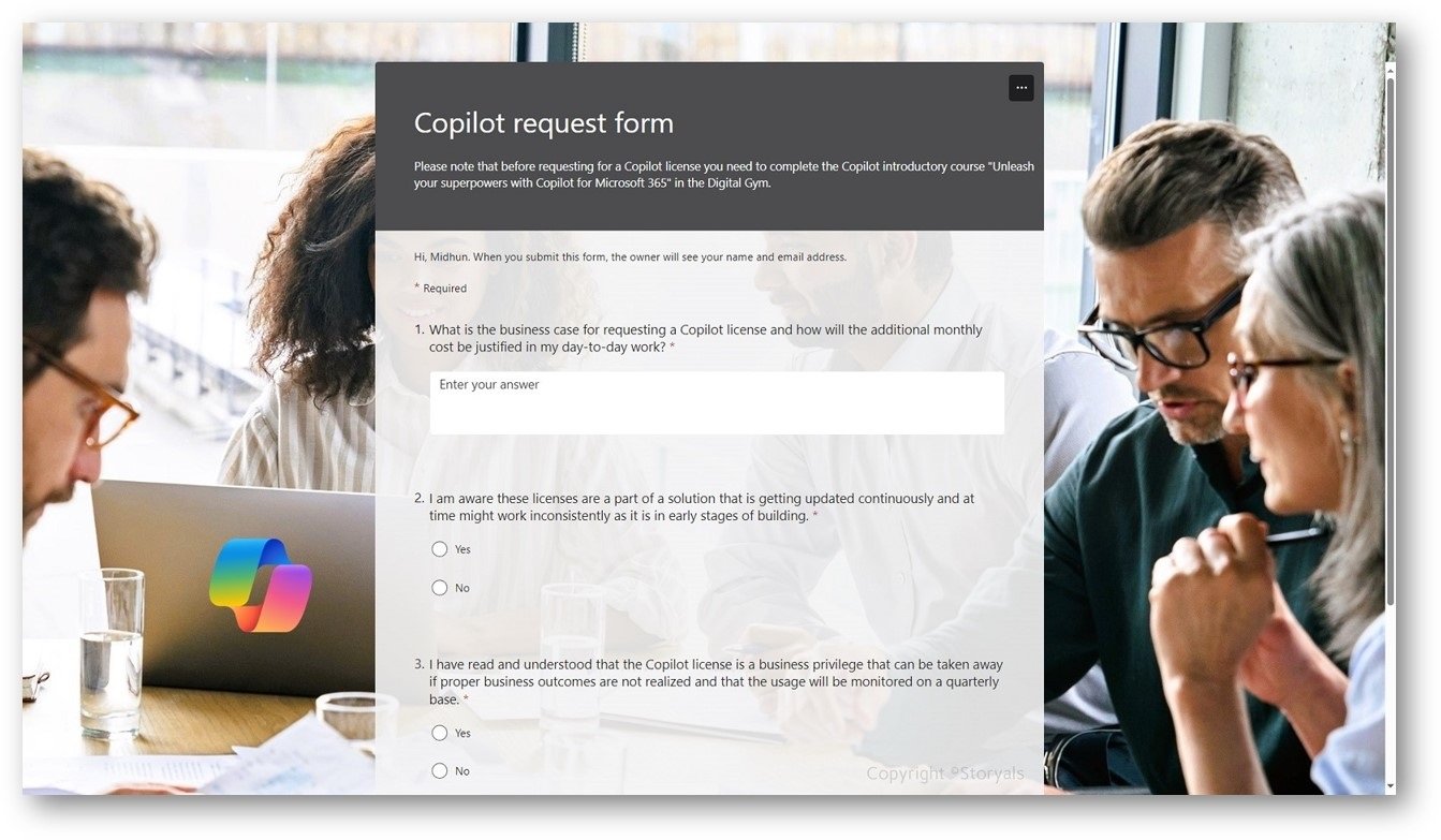 Copilot request form | Storyals