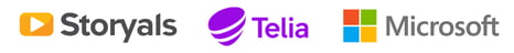 Microsoft Telia Storyals logos