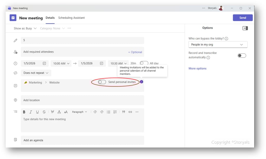 Teams channel invite
