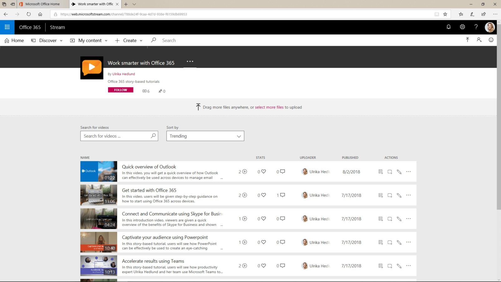 Use Microsoft Stream to drive Office 365 Adoption Storyals
